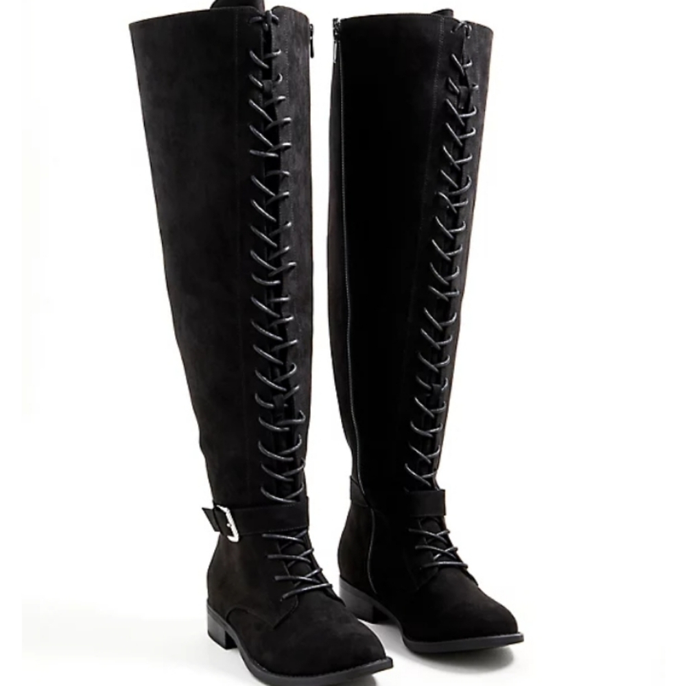 Torrid lace up over the knee boots 10.5